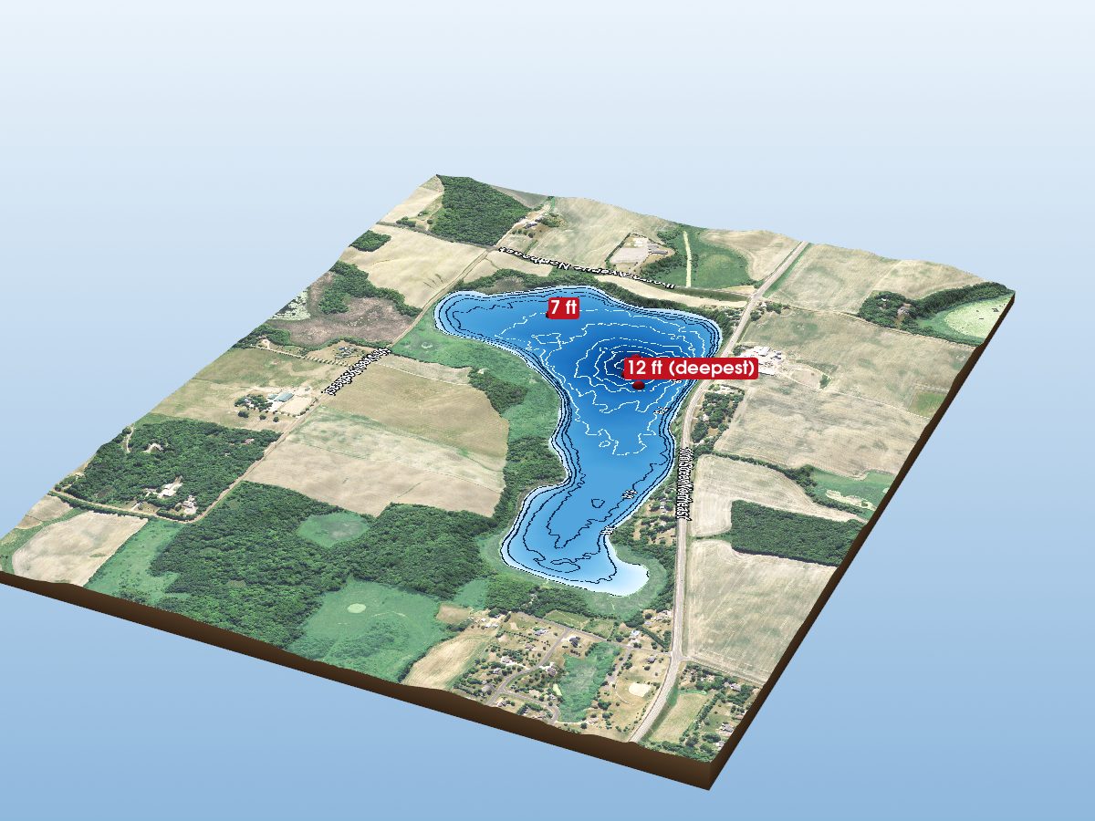 Depth map of Steele Lake