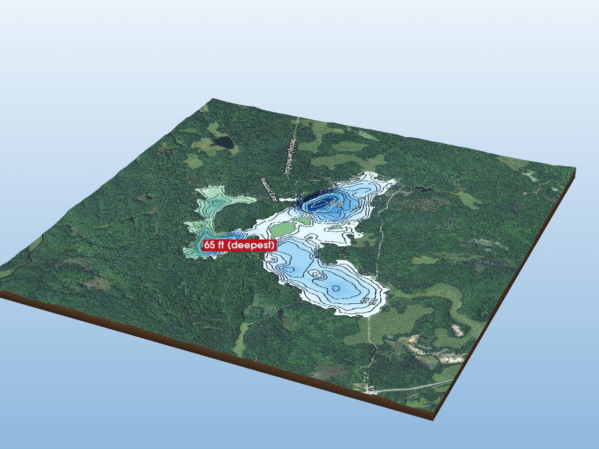 Depth map of Steenburg Lake