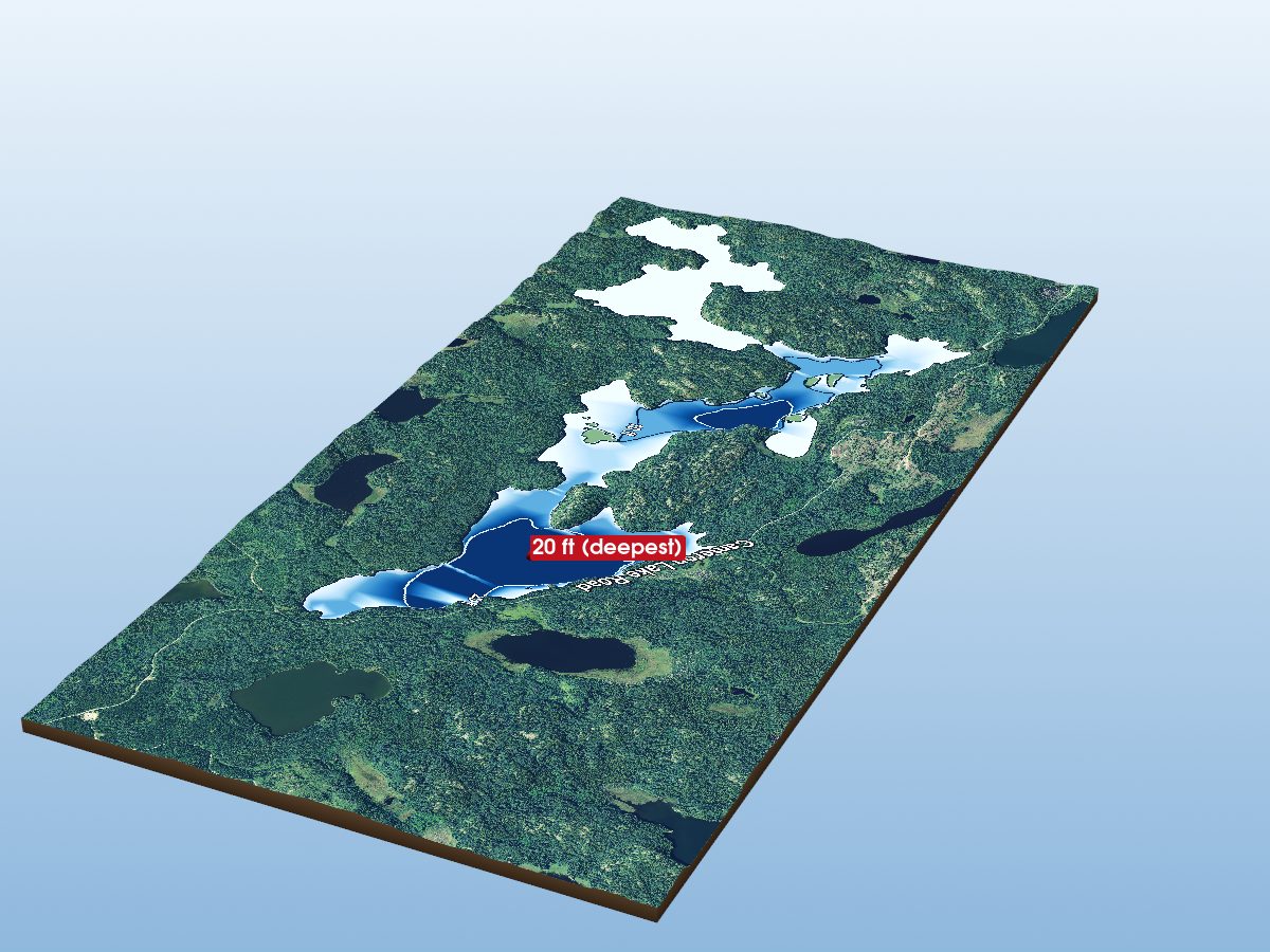 Depth map of Stephen Lake