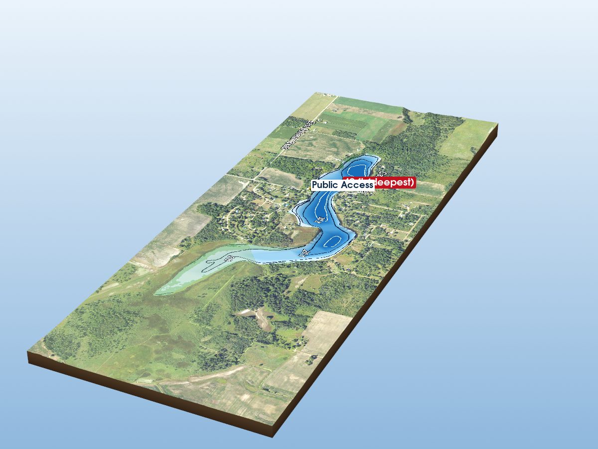 Depth map of Stevenson Lake