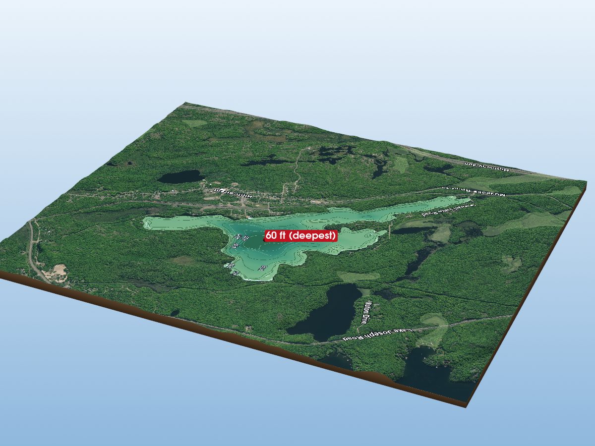 Depth map of Stewart Lake