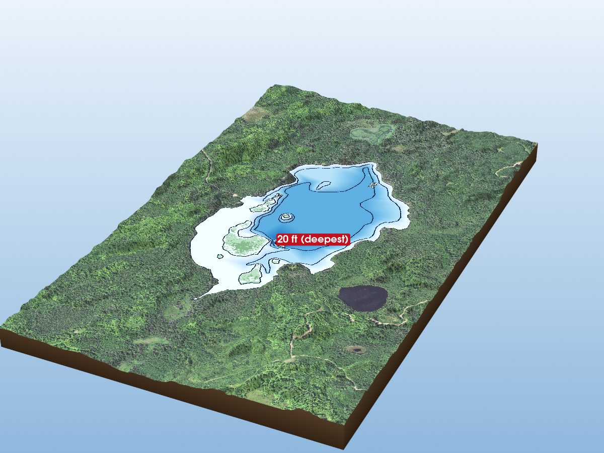Depth map of Stewart Lake