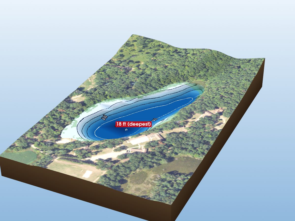 Depth map of Stewart Lake