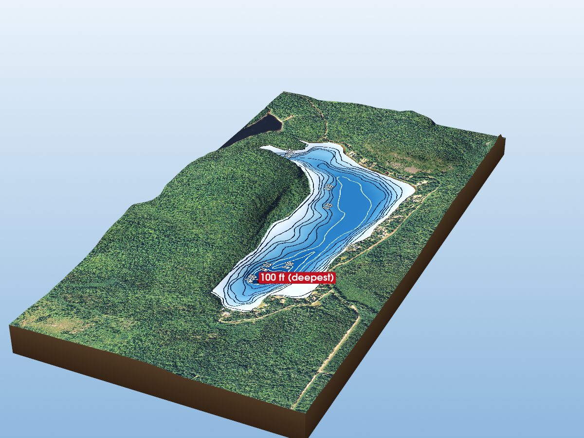 Depth map of Stewart Lake