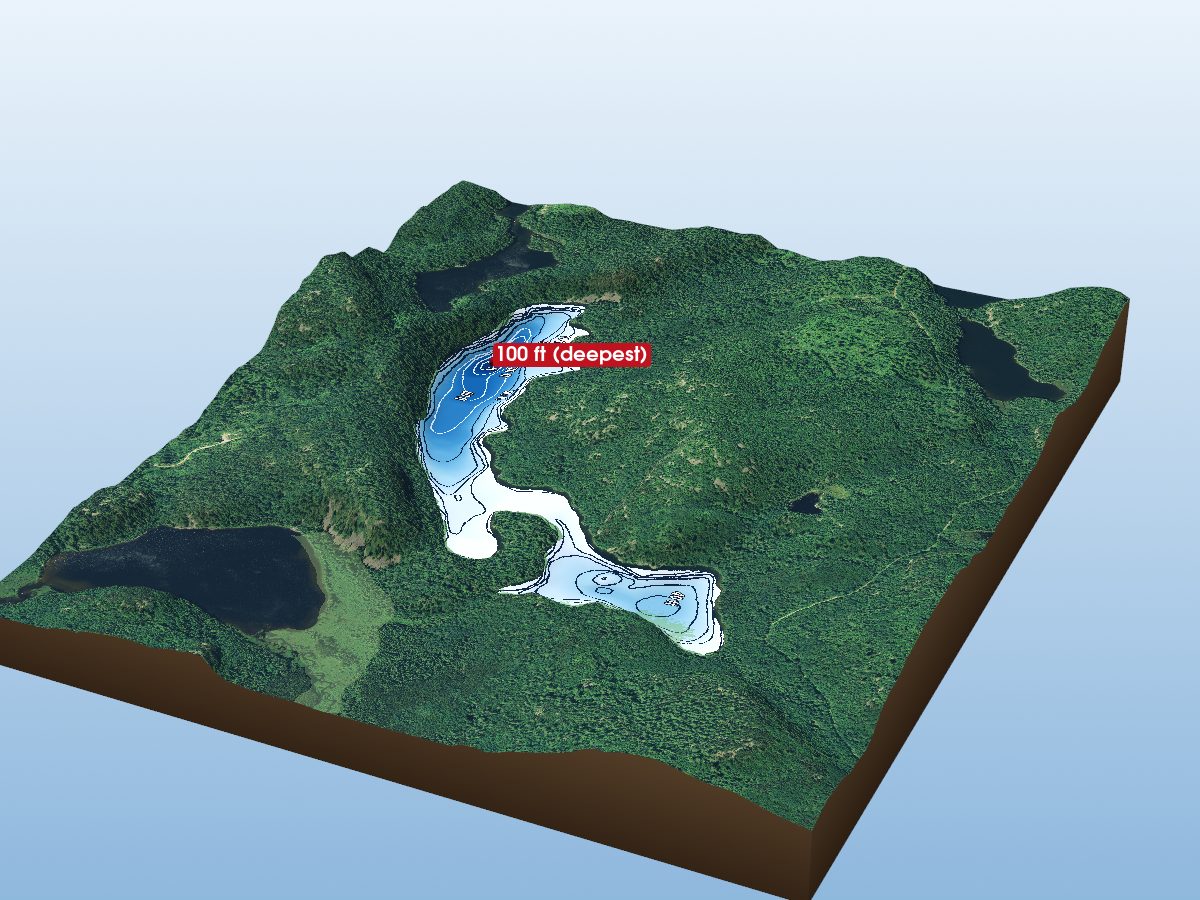 Depth map of Stewleen Lake