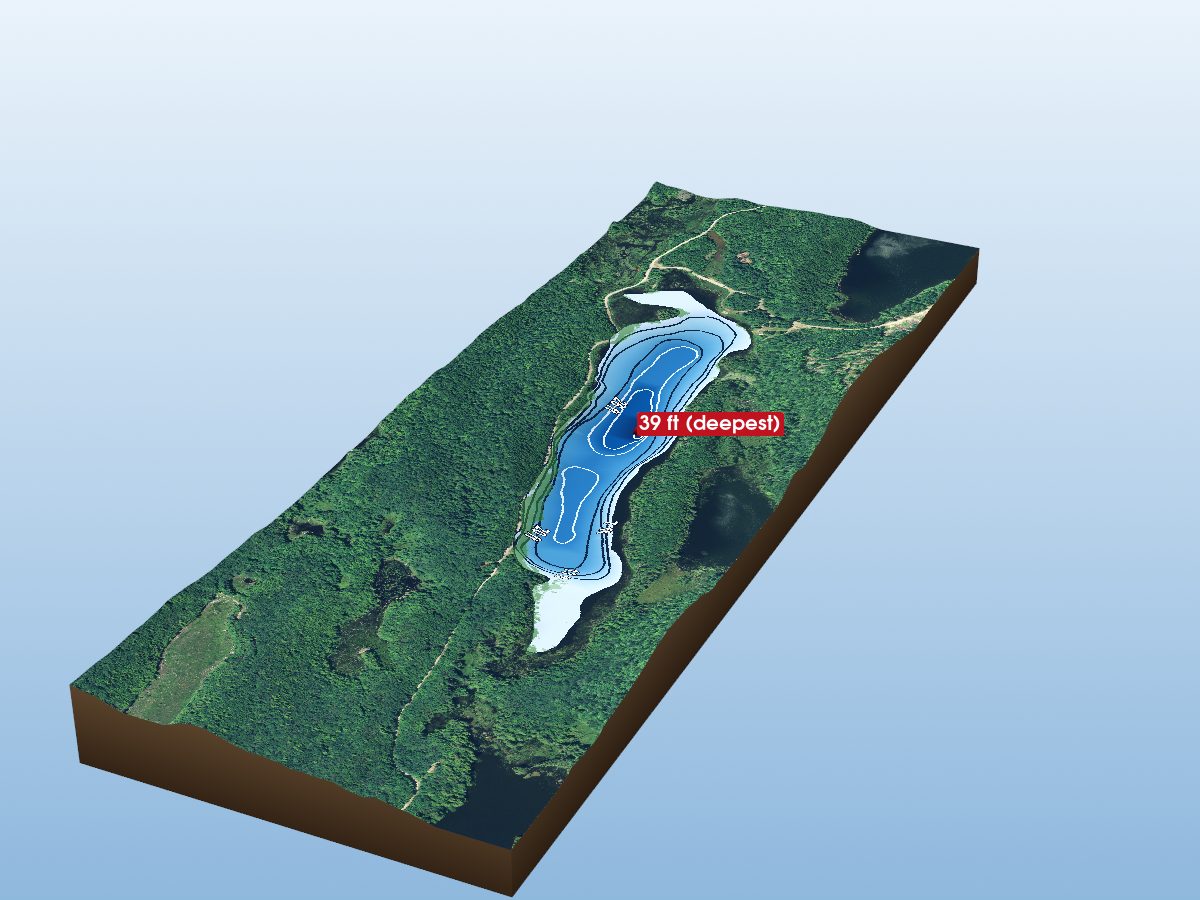 Depth map of Stinson Lake