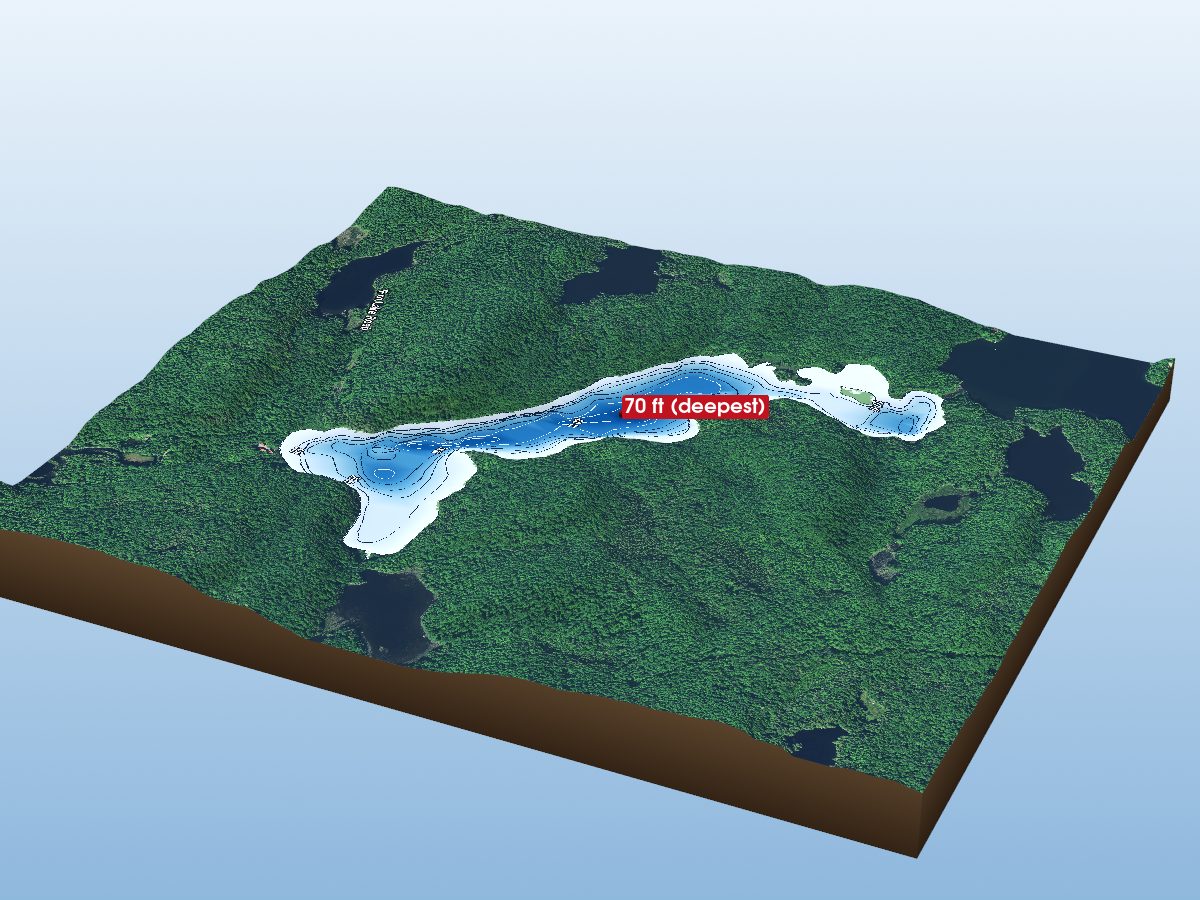 Depth map of Stocking Lake