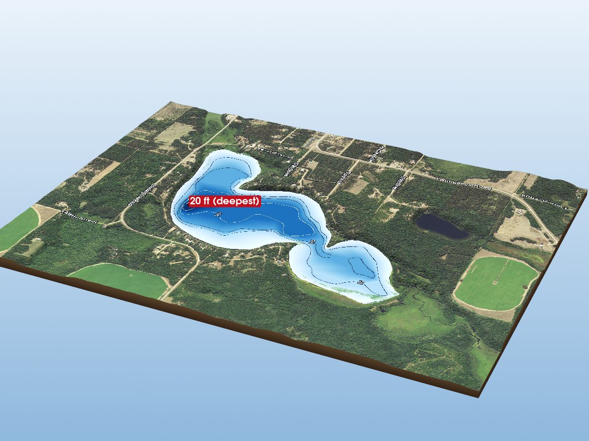 Depth map of Stocking Lake