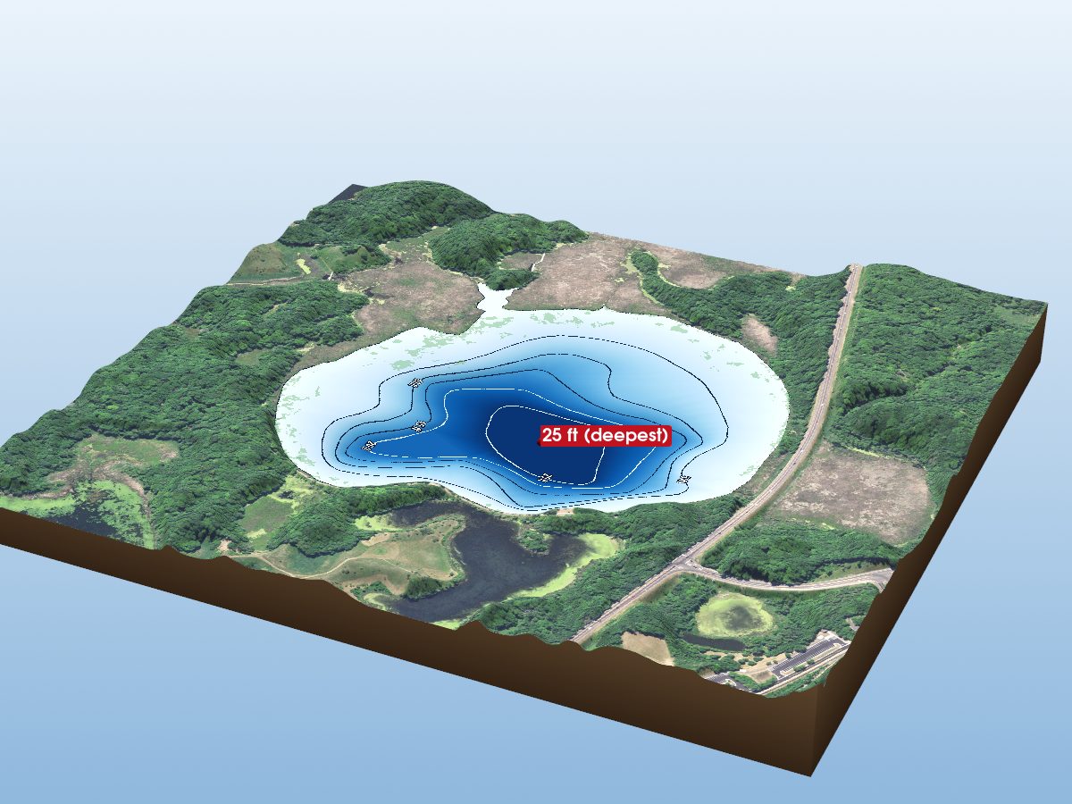 Depth map of Stone Lake