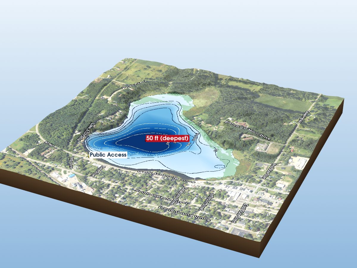Depth map of Stone Lake