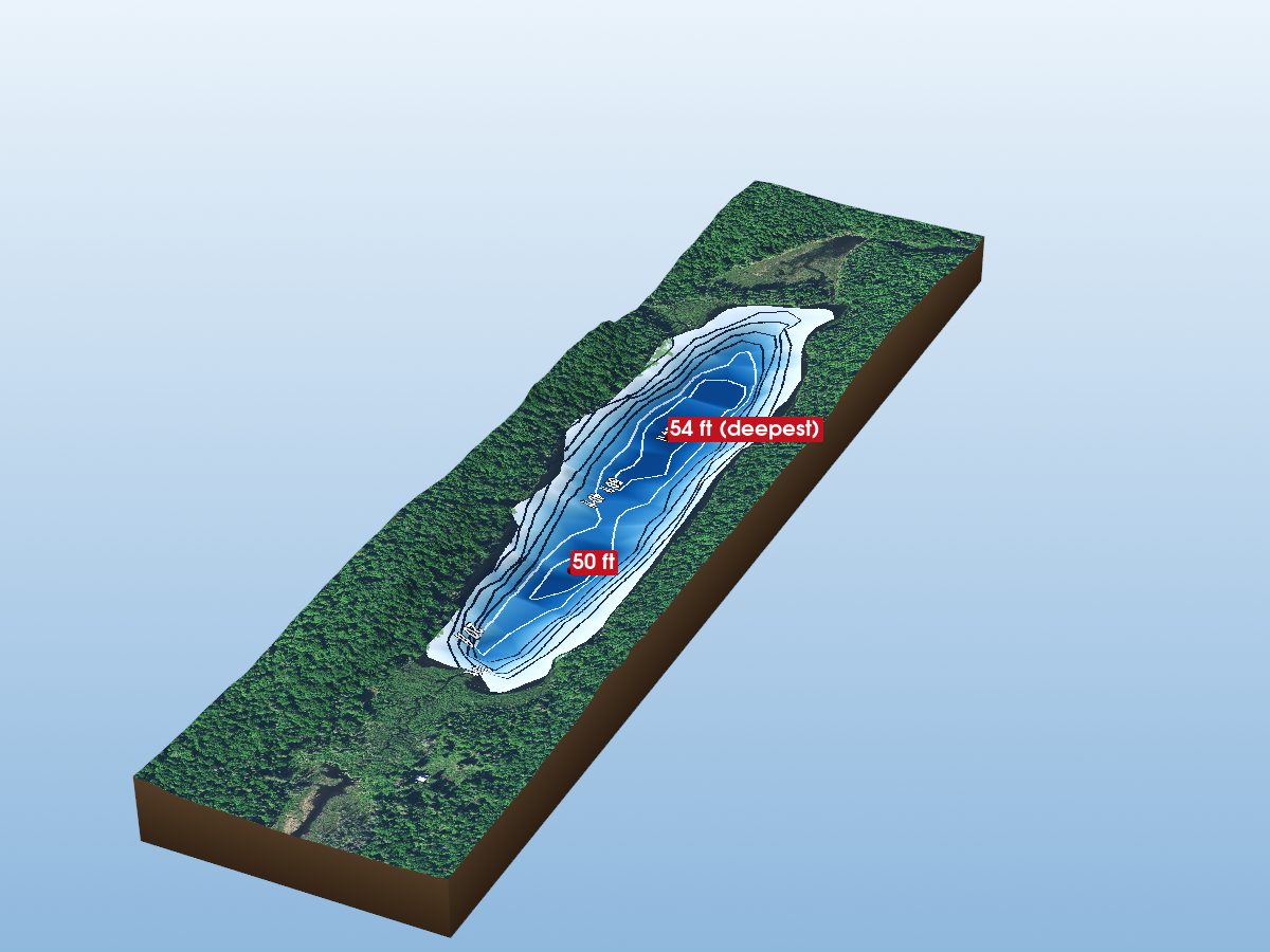 Depth map of Stoney Lake