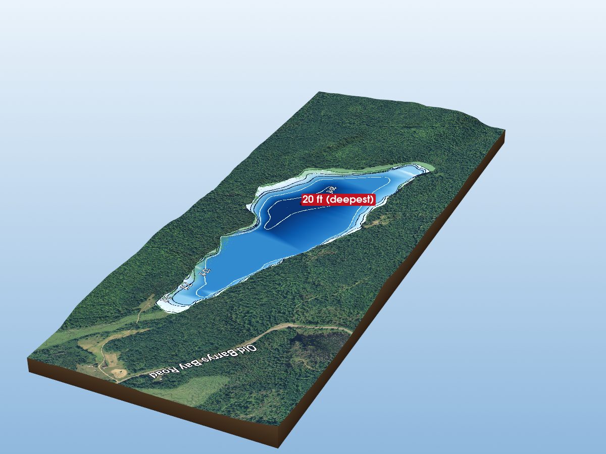 Depth map of Stoney Lake