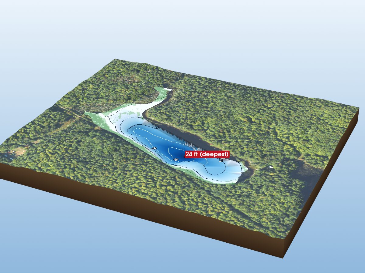 Depth map of Stonington Lake