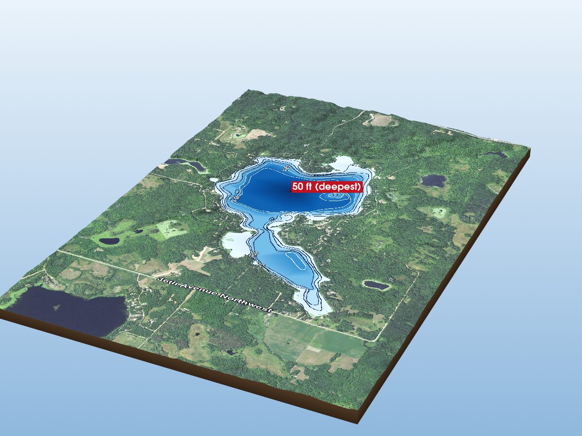 Depth map of Stony Lake