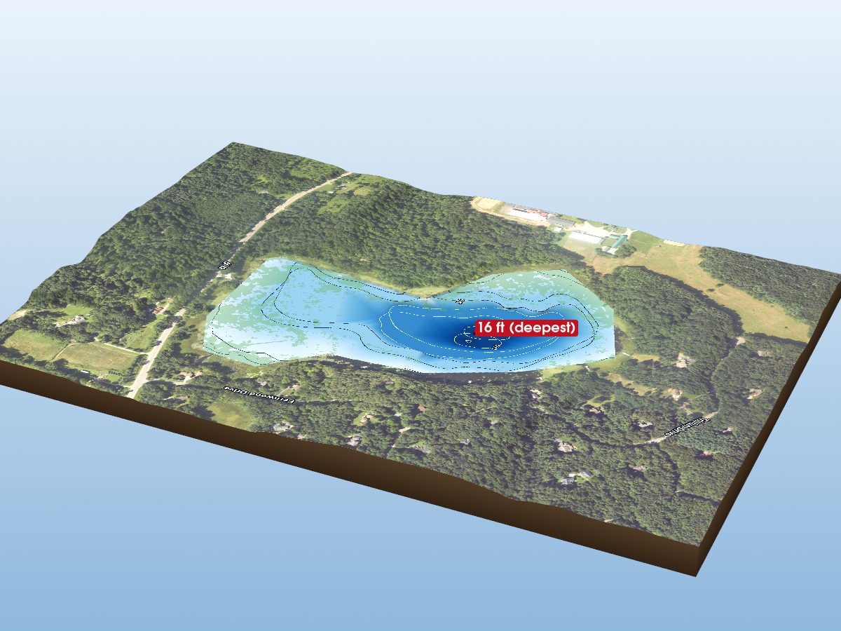 Depth map of Stony Lake