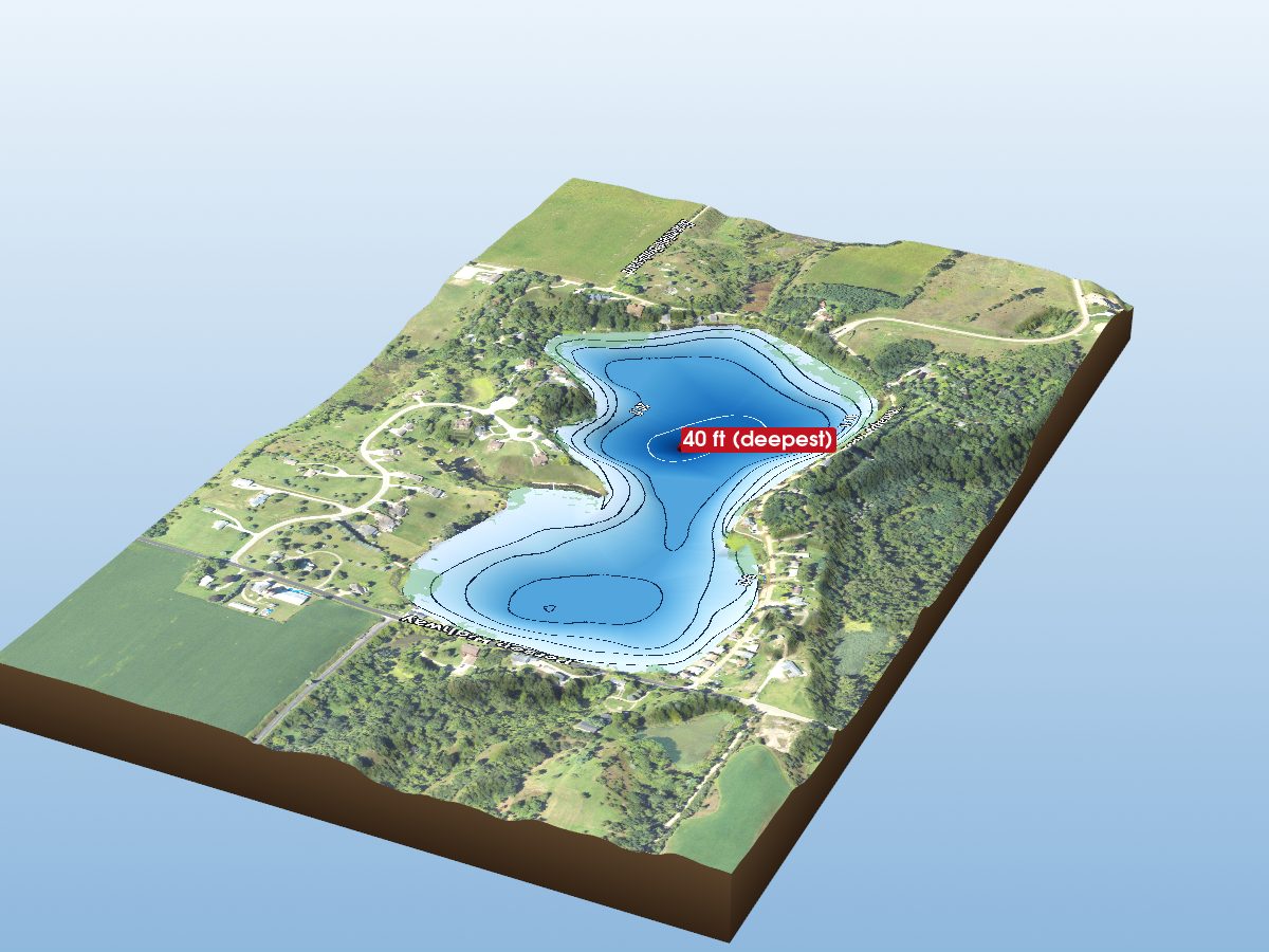 Depth map of Stony Lake