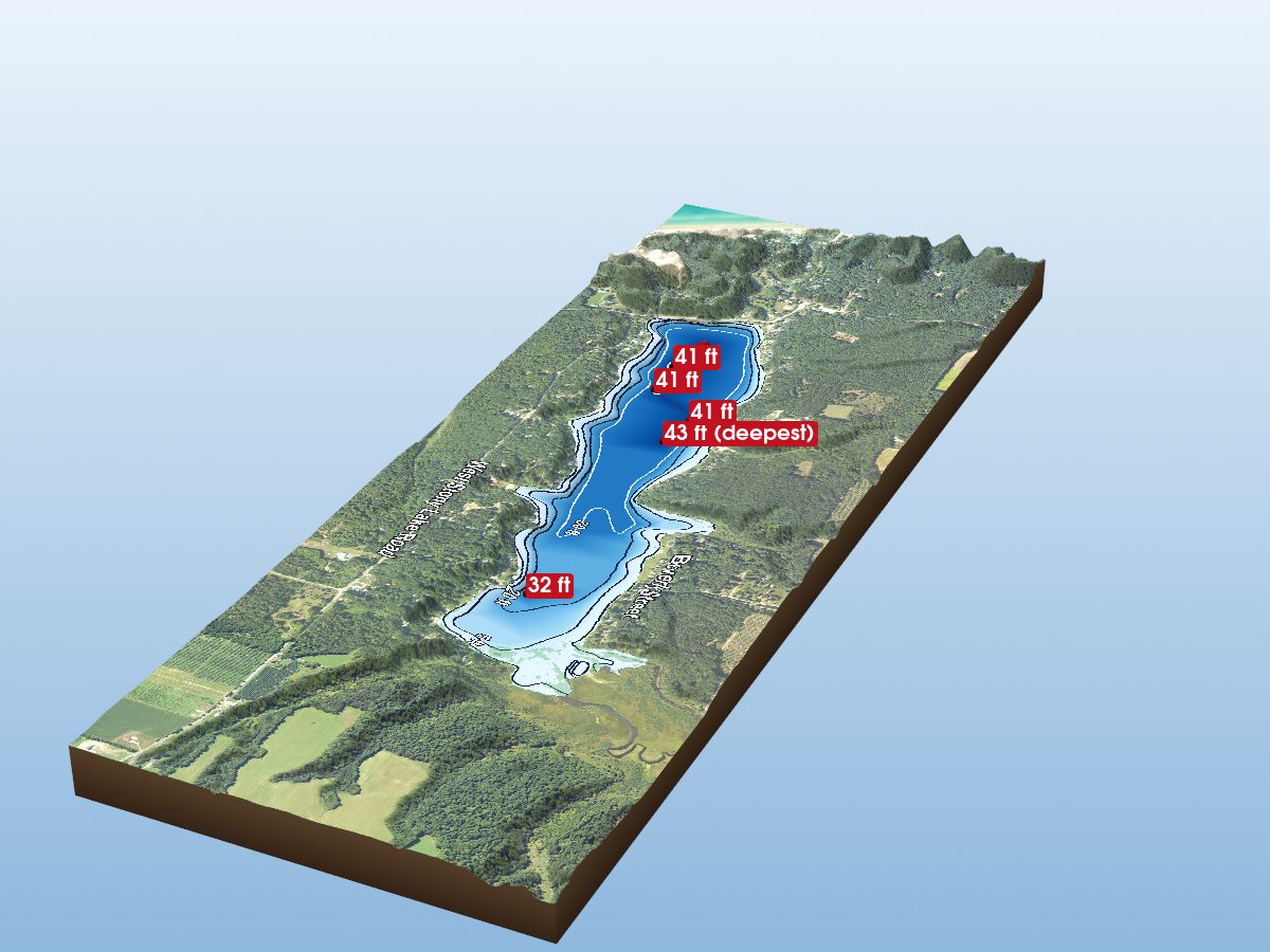 Depth map of Stony Lake