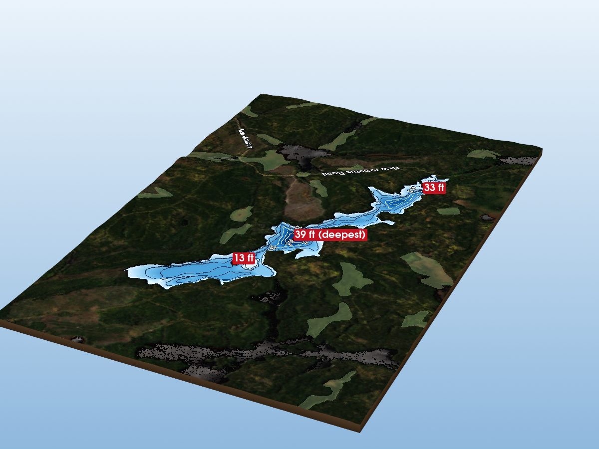 Depth map of Stony Lake