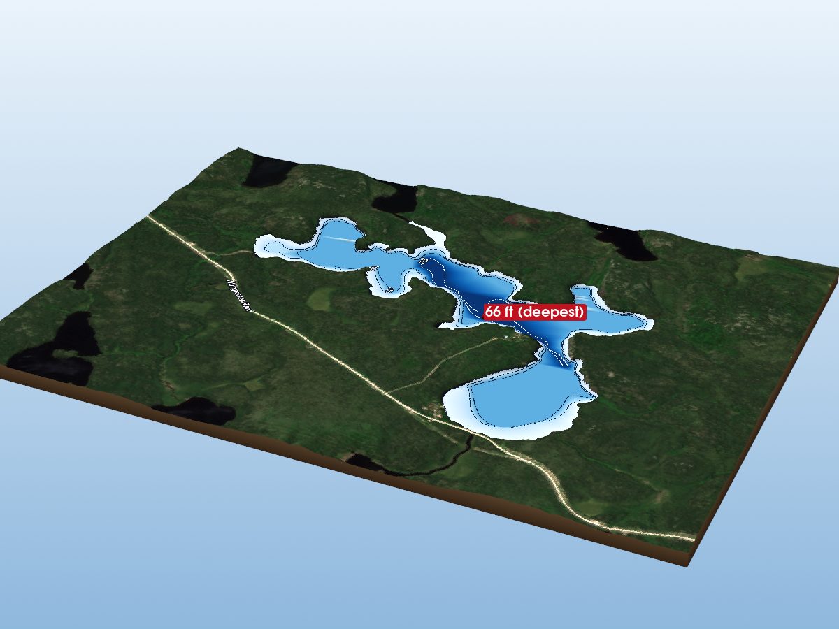 Depth map of Stormer Lake
