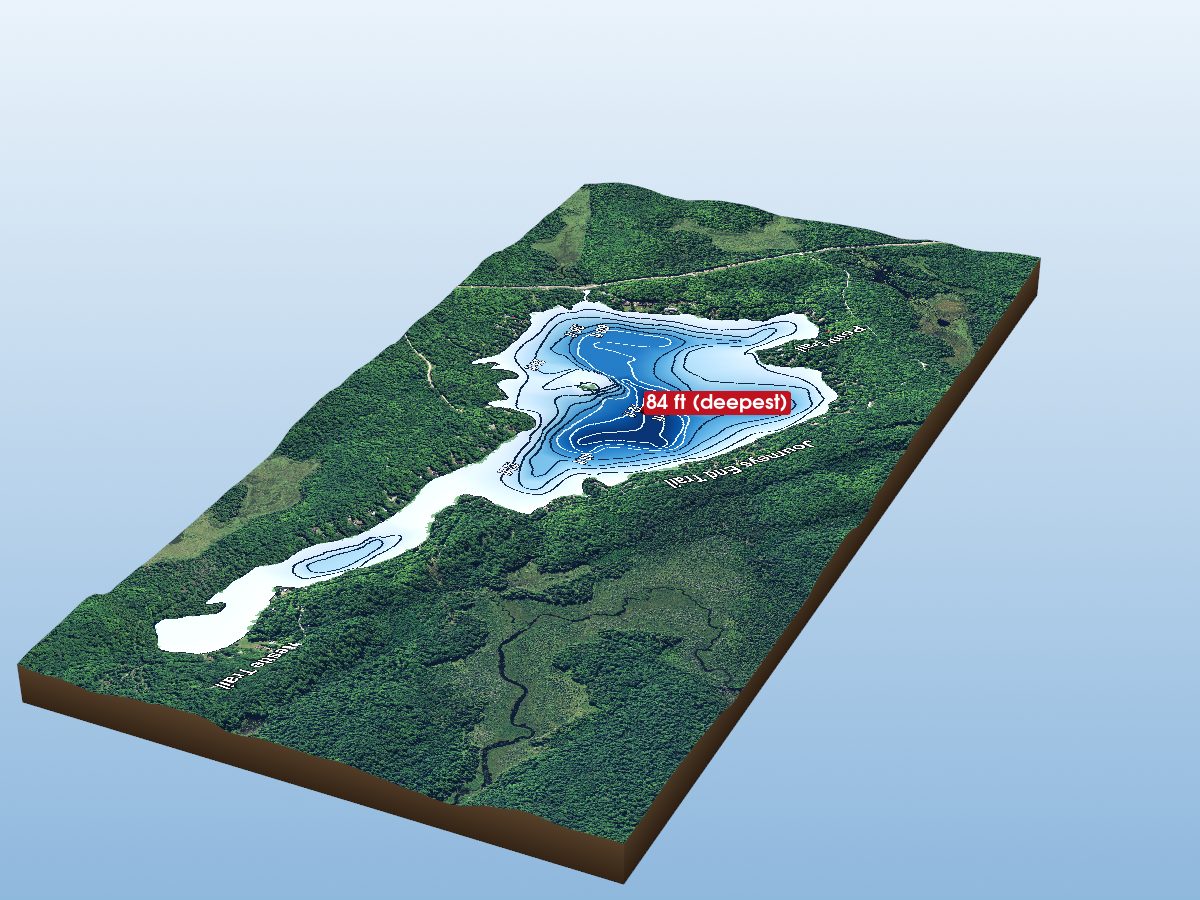 Depth map of Stormy Lake