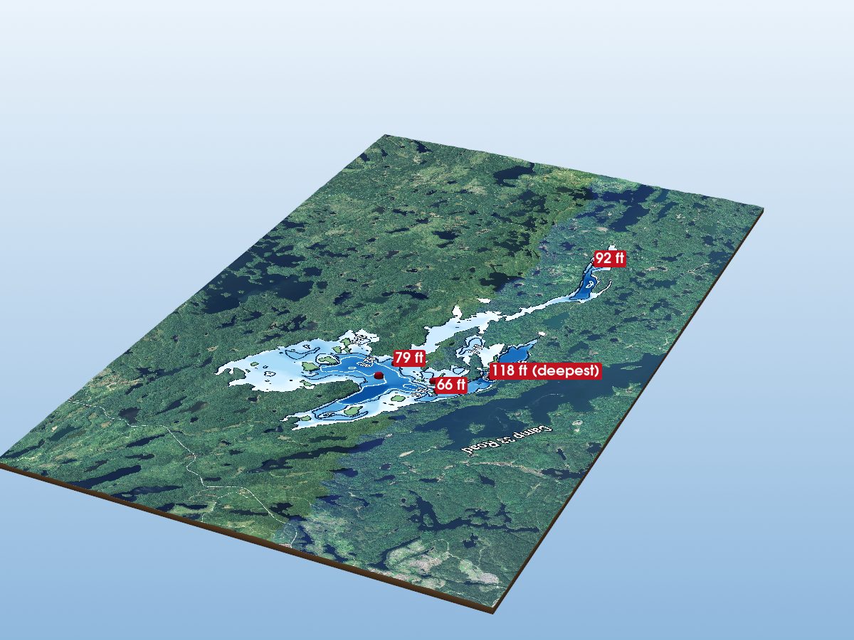 Depth map of Stormy Lake