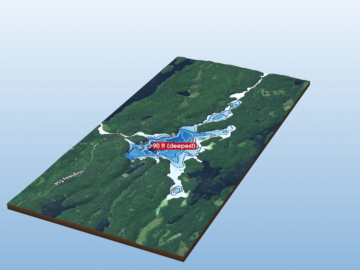 Depth map of Stormy Lake