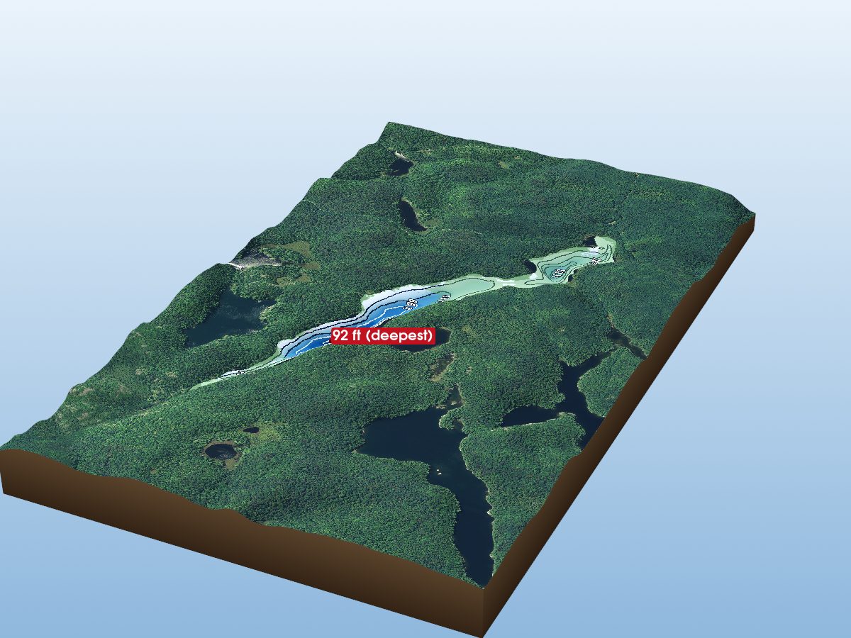 Depth map of Stover Lake