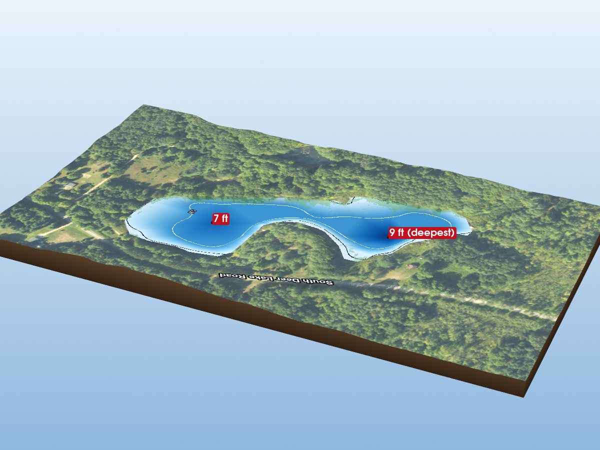 Depth map of Stowell Lake