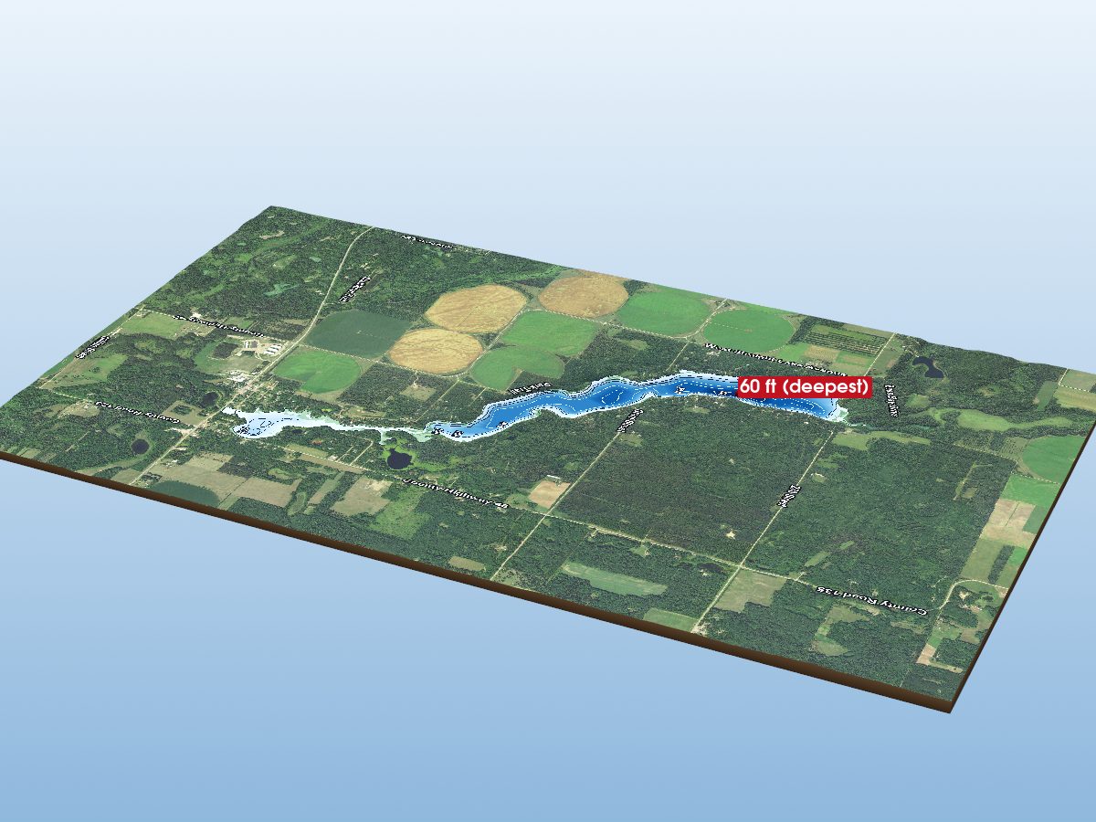 Depth map of Straight Lake