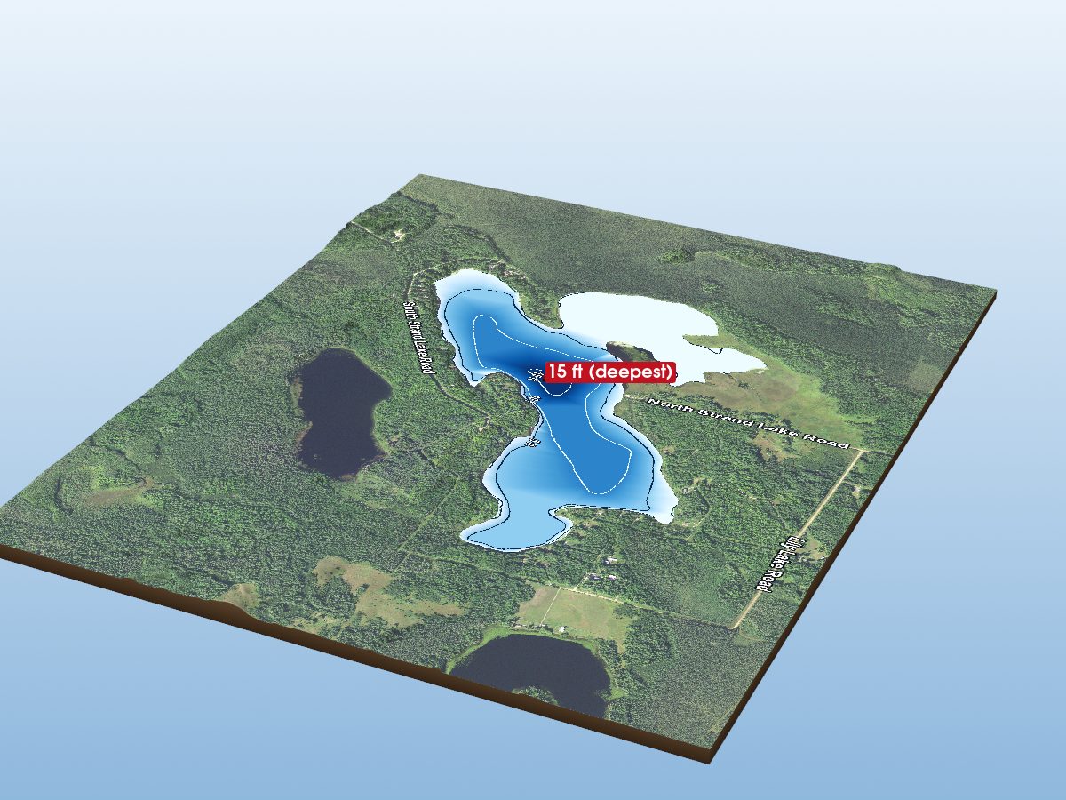Depth map of Strand Lake