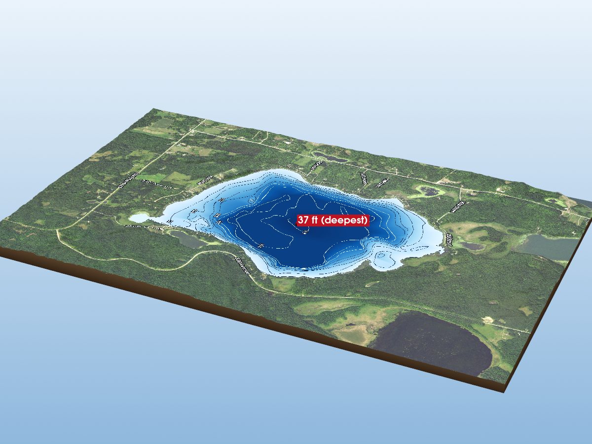 Depth map of Strawberry Lake