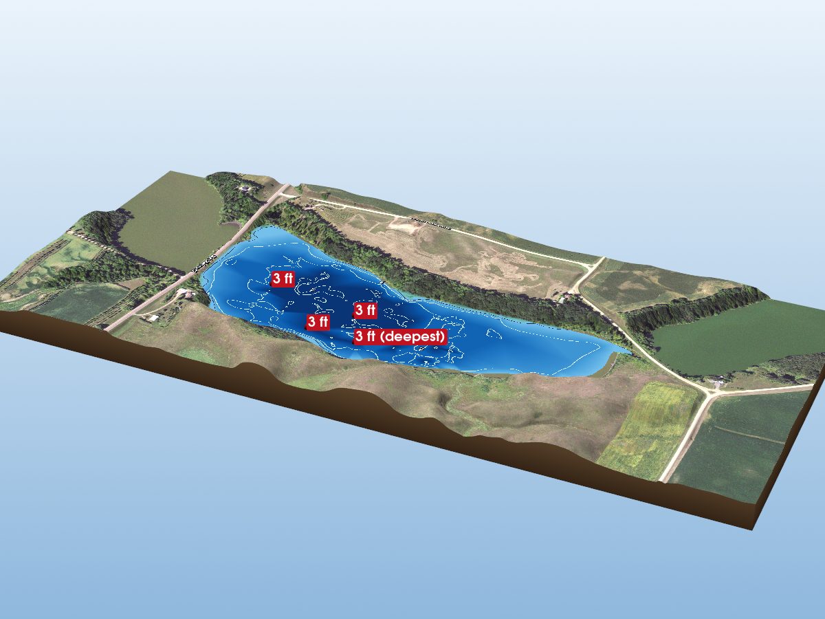 Depth map of String Lakes