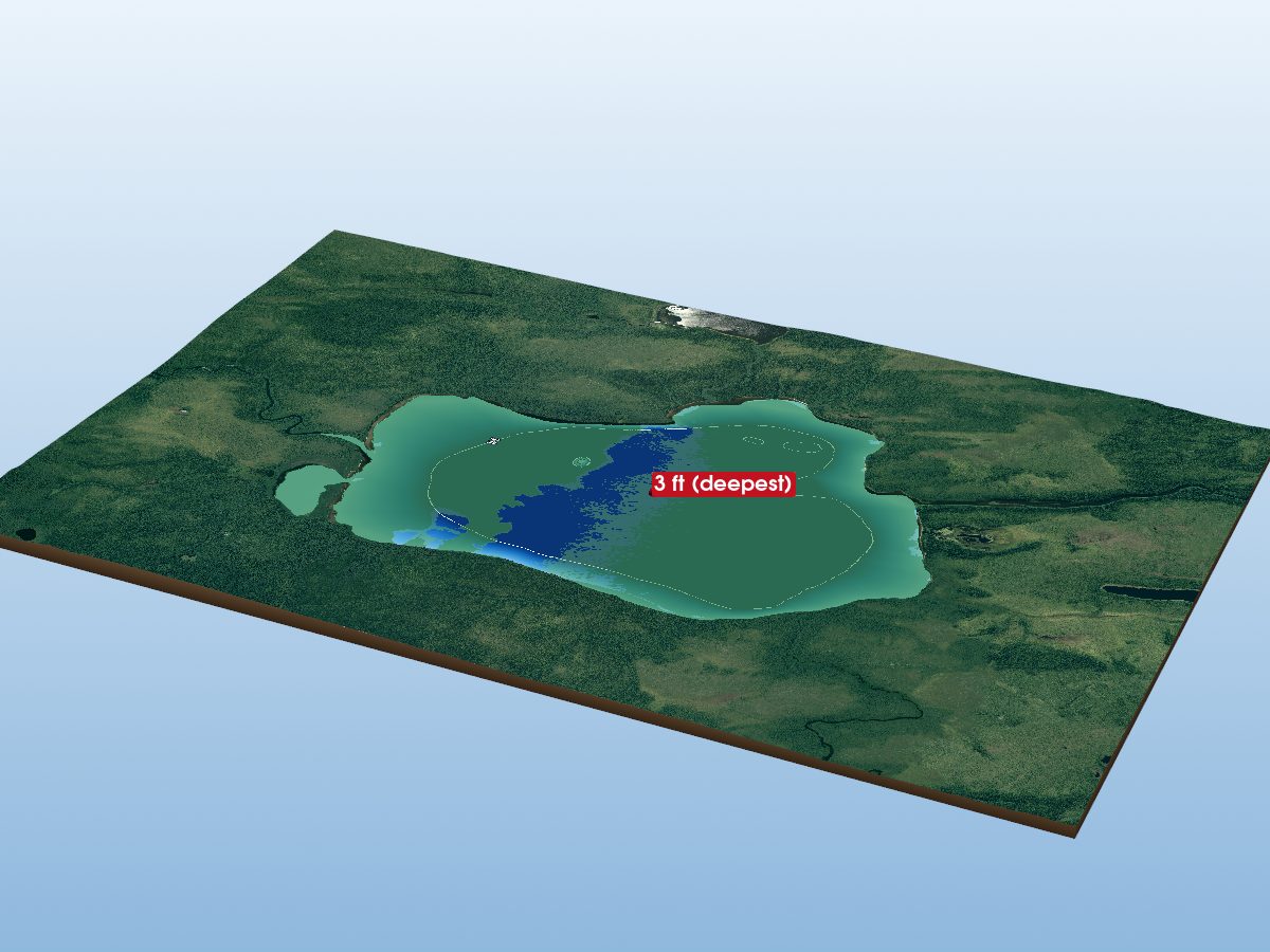 Depth map of Stringer Lake