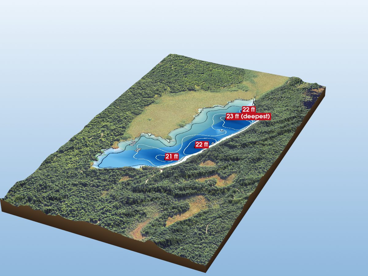 Depth map of Stuart Lake