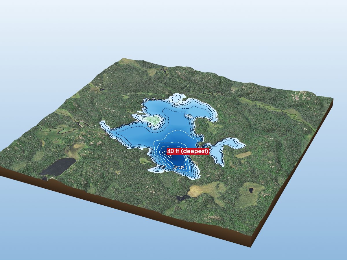 Depth map of Stuart Lake