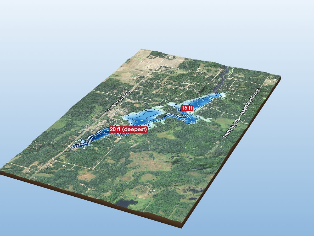 Depth map of Stump Lake