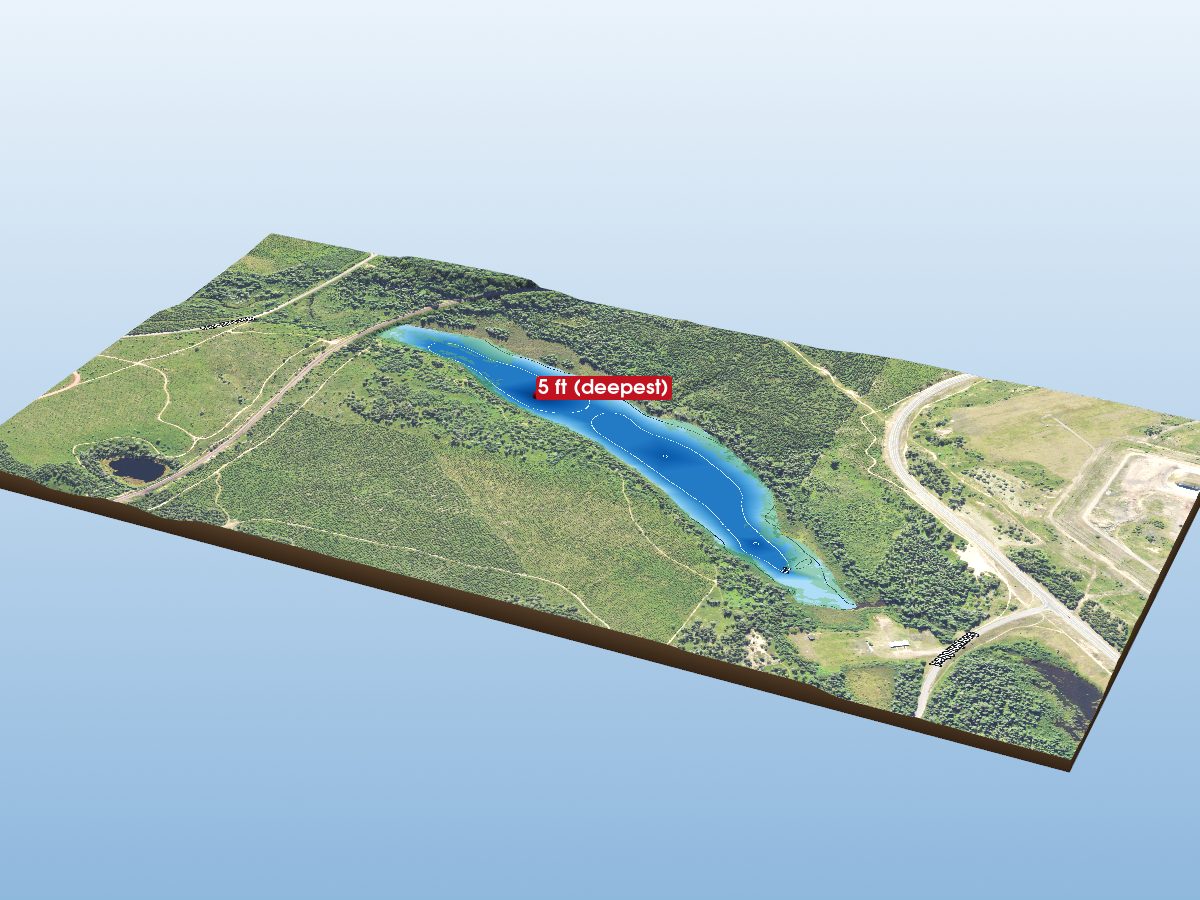 Depth map of Stump Lake