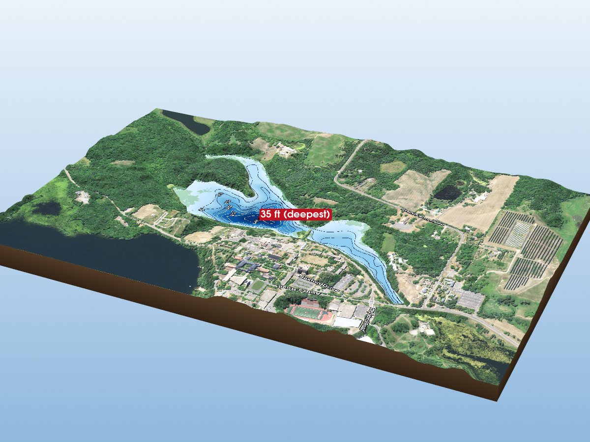 Depth map of Stump Lake