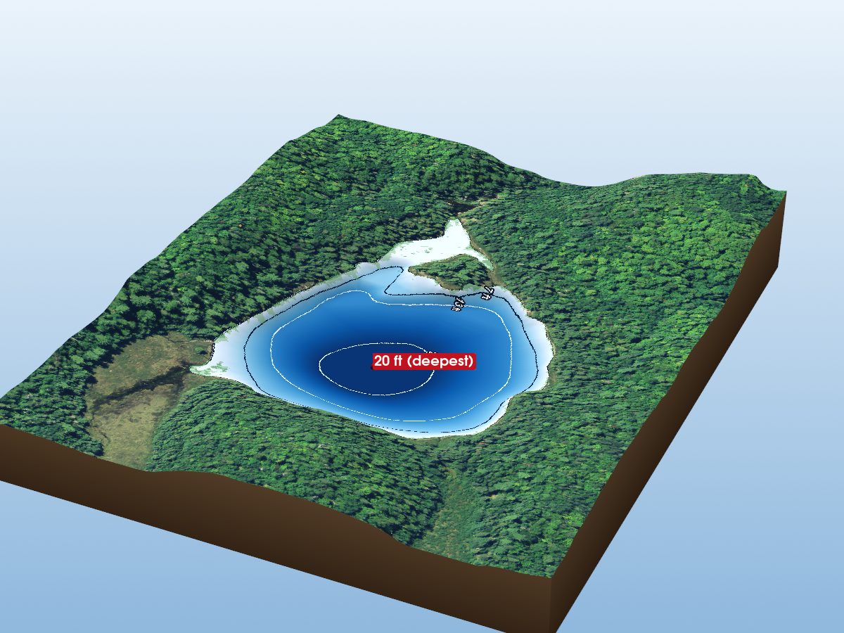 Depth map of Sturgeon Lake 27