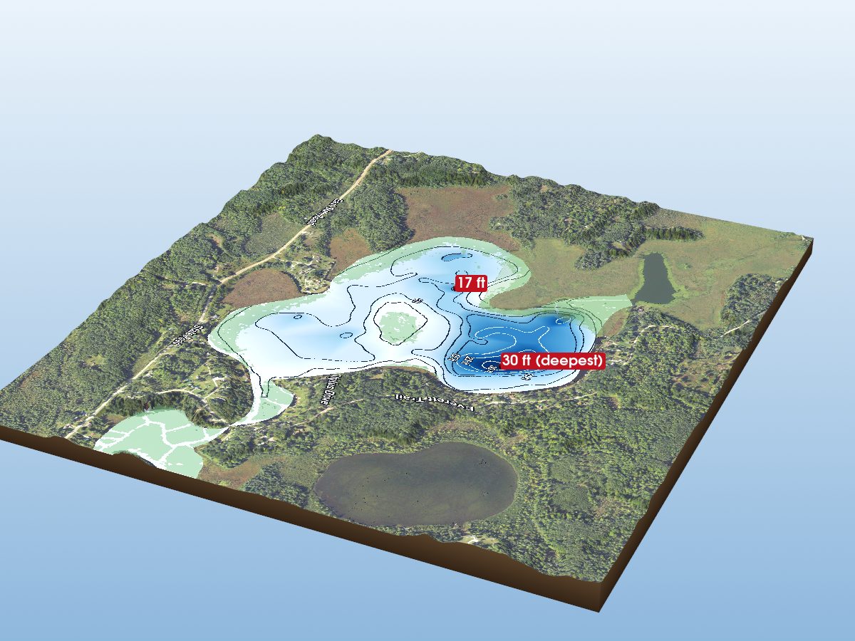 Depth map of Stylus Lake