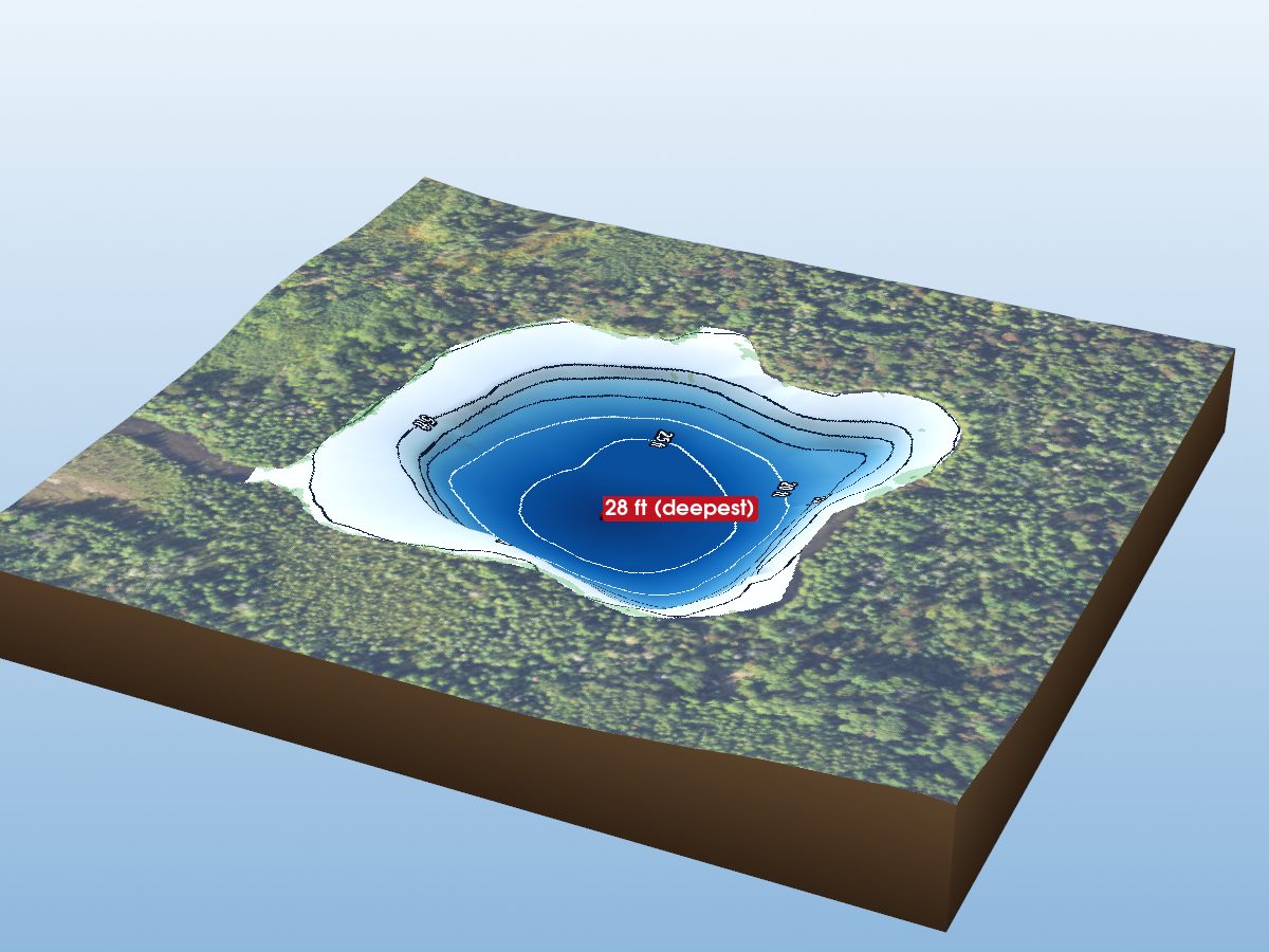 Depth map of Sucker Lake