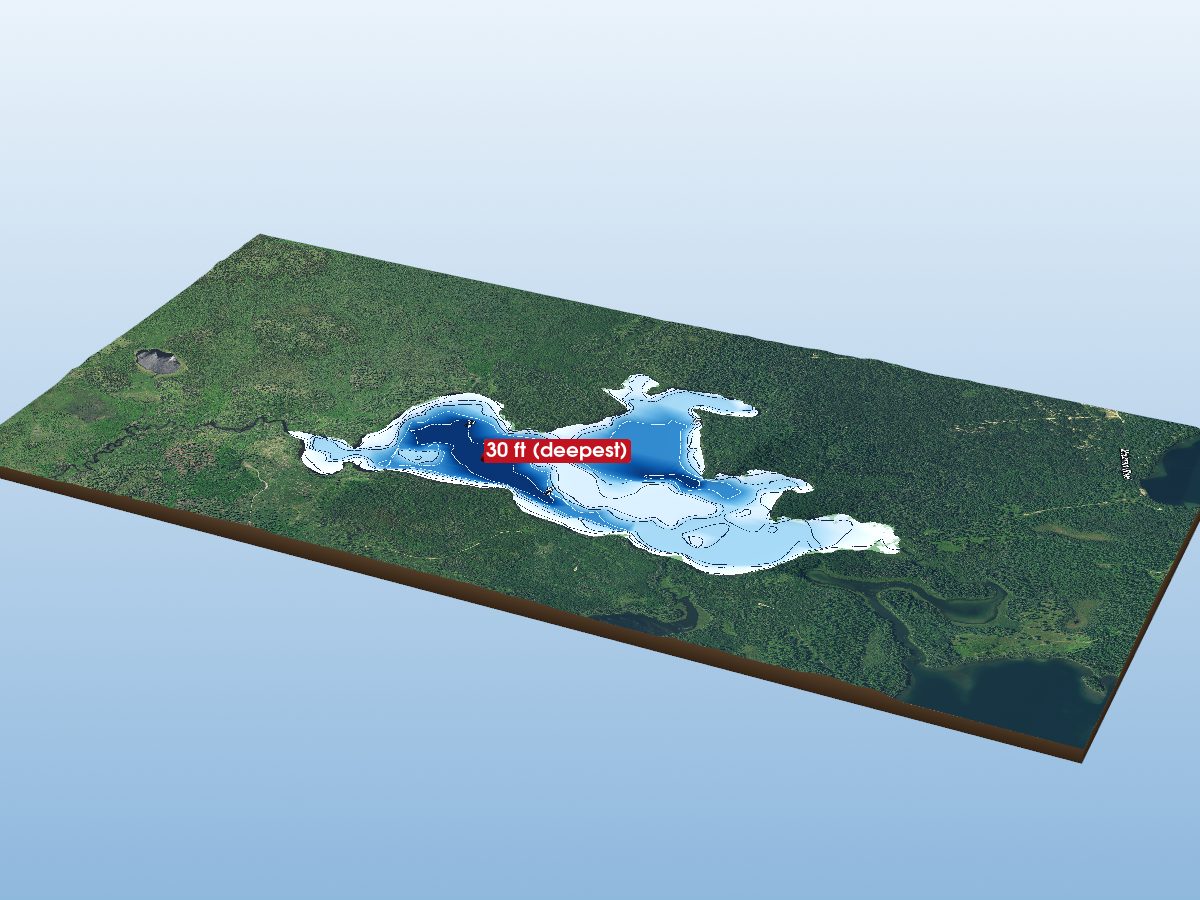 Depth map of Sucker Lake