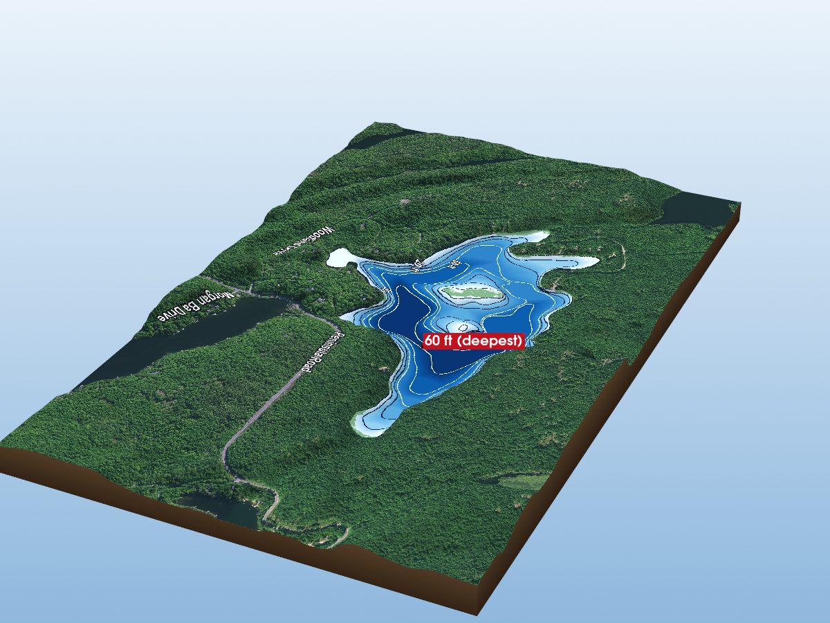 Depth map of Sucker Lake