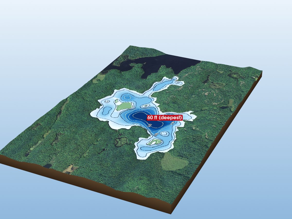 Depth map of Sucker Lake