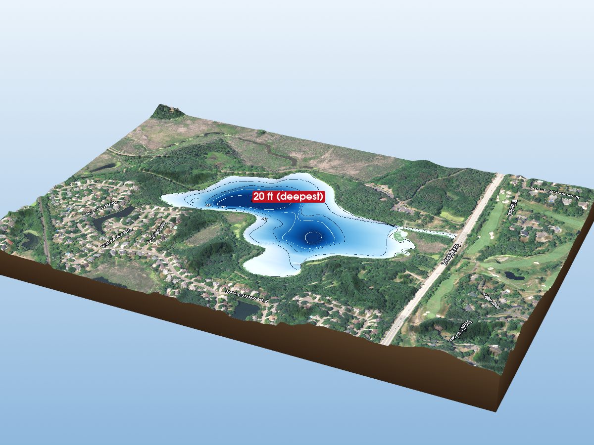 Depth map of Sucker Lake