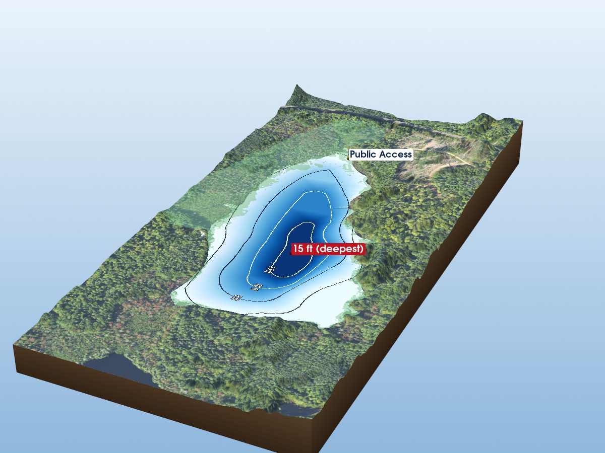 Depth map of Sudden Lake