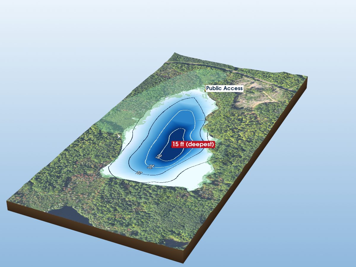 Depth map of Sudden Lake