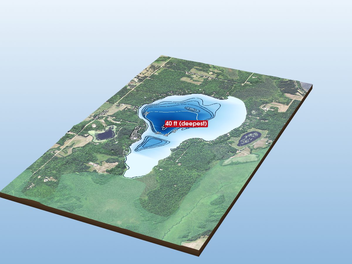 Depth map of Sugar Lake
