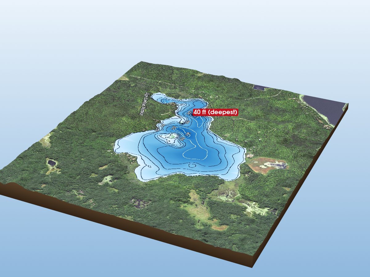 Depth map of Sugar Lake