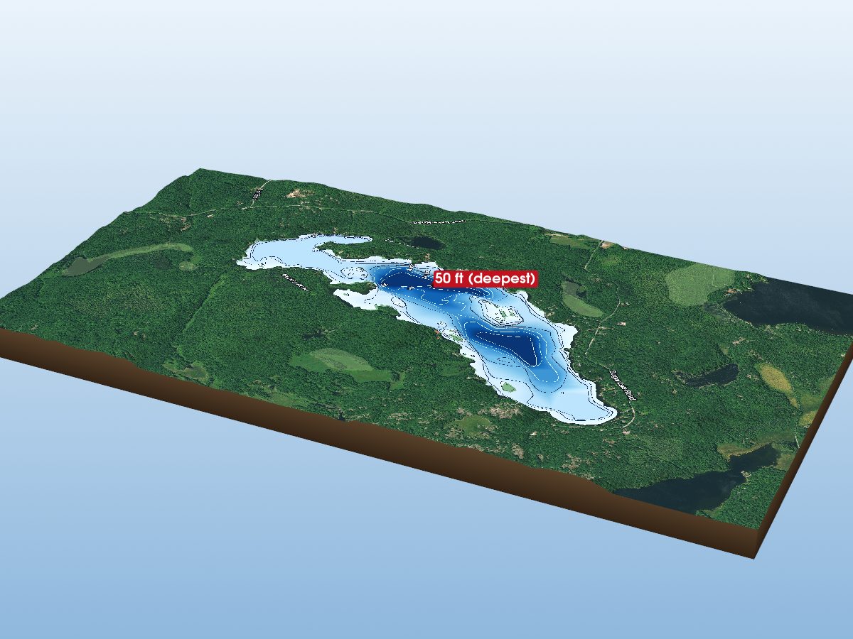 Depth map of Sugar Lake